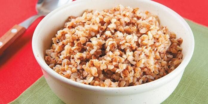 Menú dietético con trigo sarraceno.